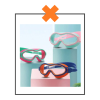 Duikbril oversized frame paars/oranje